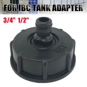 Adaptador IBC S60x6 rosca gruesa 3/4"" grifo de bola válvula de escape tanque de agua de lluvia XY - Imagen 1 de 12