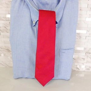 COTTAGE PRODUCT Men's Neon Pink Orange Wave Solid Basic Necktie Tie Silk Wedding - Picture 1 of 10