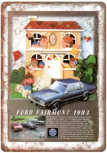 Vintage 1983 Ford Fairmont Ad Retro Look Metal Sign A8886 - Picture 1 of 2