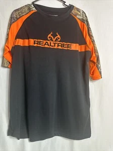 Staghorn Creek Realtree Men's Short Sleeve Poly Tee Camo/Black/Orange size M - Picture 1 of 2