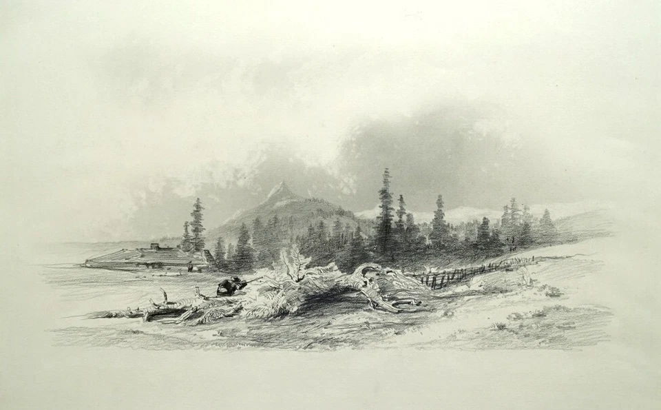 Jules Achille NOËL (1810 -1881) Paysage animé -  Dessin original ancien - Photo 1/1