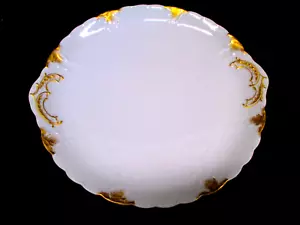 Vintage Vassoio rotondo H&Co L Haviland Limoges France toledo squisito con bordo oro - Foto 1 di 11