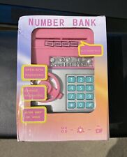 Electronic Piggy Bank ATM Password Money Coin Cash Safe Saving Box Pink Blue#
