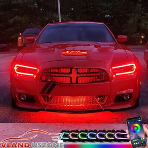2X VLAND Multicolor DRL Projector LED RGB Headlights For Dodge Charger 2011-2014 - Picture 1 of 18