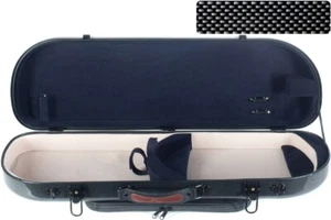 UK Halbmond Geigenetui Fiberglass Street 4/4 M-Etui Black Point - Marineblau - Bild 1 von 12