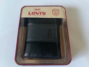 Levi's Men's Wallet RFID-Blocking Identity Protection Trifold Wallet BLACK NWT - Picture 1 of 5