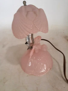 1940s Pink Depression Glass Southern Belle Boudoir Lamp - Picture 1 of 5