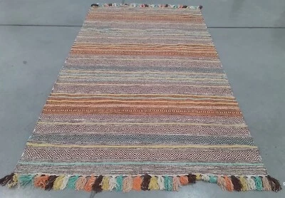 TURQUOISE / BROWN 5'-0" x 8'-0" Flaw in Rug, Reduced Price 1172767917 MTK901E-5 Foto 1 de 4