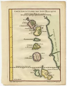 Mapa antiguo de las islas Maluku, Indonesia - Imagen 1 de 1