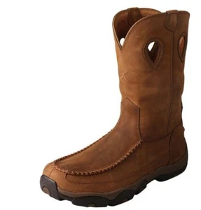 Twisted X Men's Distressed Saddle Waterproof Soft Toe Work Boot MHKBW01 - Picture 1 of 4