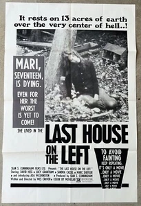 RARE! ORIGINAL WES CRAVEN ‘LAST HOUSE ON THE LEFT’ 1972 MOVIE 1-SHEET POSTER - Bild 1 von 8
