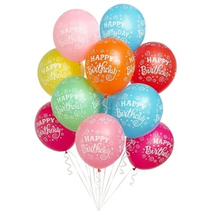 12" Mehrfarbig 20 Stck. Happy Birthday Bedruckte Latexballons Party Dekoration UK - Bild 1 von 4