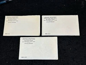 SEALED 1965 S.S., 1968 U.C., 1969 U.C. US Treasury Mint Sets As Shown - Picture 1 of 8