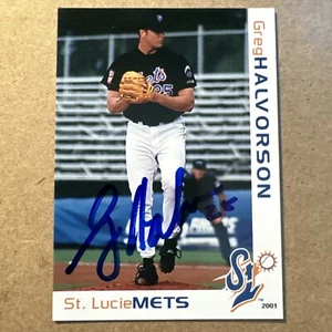 2001 Grandstand #25 Greg Halvorson St. Lucie Mets AUTOGRAPHED Card - Picture 1 of 1