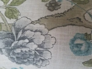 Ballard Designs Heidi Jacobean Floral linen like fabric new without tags - Picture 1 of 4