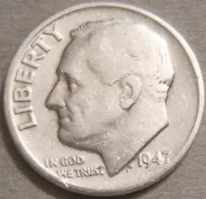 SELLING AS SHOWN - 1947 P ROOSEVELT DIME *** 90% SILVER *** 426 - Picture 1 of 6