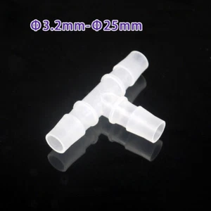 Ф3.2mm-Ф25mm T-shaped 3 Way Plastic Joints Hose Pipe Tube Connector Fitting - Picture 1 of 2
