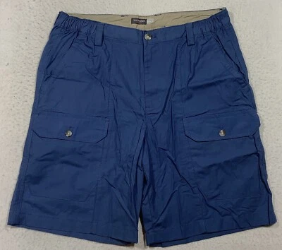 Pantalones cortos cargo Van Heusen Traveler para hombre 34x9 azul Foto 1 de 4