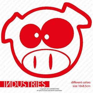 Manga Pig on Drugs / Schwein Fun Car Sticker Auto Aufkleber OEM Shocker - Bild 1 von 2