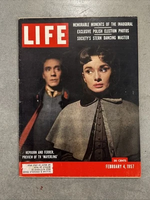 Журнал Life - 4 февраля 1957 - Обложка Одри Хепберн - Очень Хорошее Состояние товара - Изображение 1 из 4
