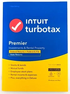 TurboTax Premier 2023 Bund +1 Länder Windows & Mac CD - Bild 1 von 2