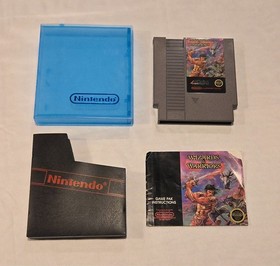 Wizards & Warriors (NES, 1987) con manuale, custodia rigida e antipolvere - testato