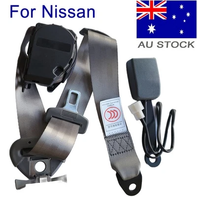 For Nissan Retractable 3 Point Car Safety Seatbelt Replace Universal Plug Stalk - image 1 of 4