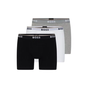 Boss Boxershorts 3er Pack Power Cotton Stretch - Schwarz/Weiß/Grau - Bild 1 von 12