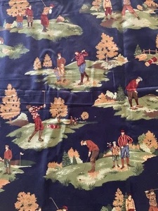 Traje de golf vintage verde en tela azul marino para coser y artesanal 2,8 yardas - Imagen 1 de 7