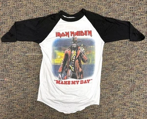 IRON MAIDEN Make My Day VINTAGE T-Shirt RAGLAN (XL) Stranger In A Strange Land - Bild 1 von 8
