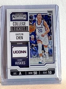 2025 Panini Contenders College Ticket #7 KAITLYN CHEN UConn NIL - Picture 1 of 2