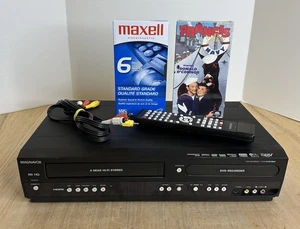 MAGNAVOX ZV457MG9 VCR DVD COMBO RECORDER W/ REMOTE, CORDS & MORE TESTED & WORKS - Picture 1 of 23
