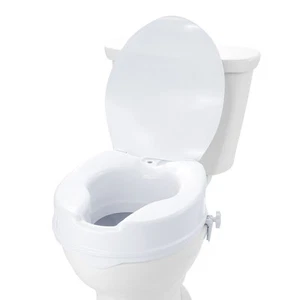 Raised Toilet Seat Aid with 4" Raised 300 lbs Universal Toilet Riser for Elderly - Picture 1 of 12