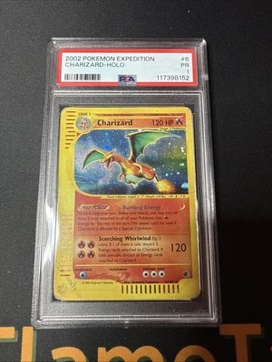 PSA 1 2002 Expedition Charizard Holo Foil 6/165 WOTC E-Reader Series Pokemon - Image 1 of 4