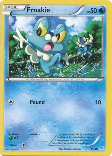 Froakie - 11/30 - XY Trainer Kit: Pikachu Libre & Suicune (Suicune) - Damaged - Image 1 of 1