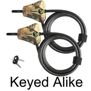 Master Lock - (2) Python Trail Camera Camouflage Cable Locks 8418KA2 CAMO 2-Pack - Picture 1 of 5