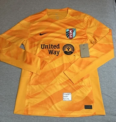 Nike Adult Medium Kansas City Current 2024 Orange Goalkeeper Jersey NWSL BNWT KC - Image 1 of 4