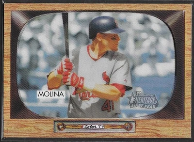Bowman Heritage #30 2004 Yadier Molina Año Fiscal RC Foto 1 de 2