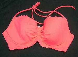 NEW Victoria's Secret SZ 34B Getaway Swim Bikini Tie String Top Rose Pink 313318 - Picture 1 of 3