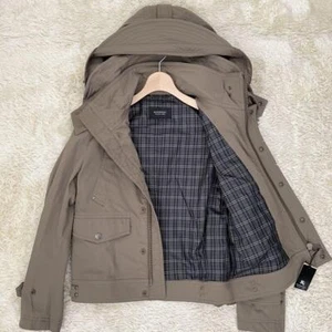 Chaqueta con Capucha Burberry Etiqueta Negra Beige Nova Check 2WAY Talla M NUEVA 2505SM - Imagen 1 de 10