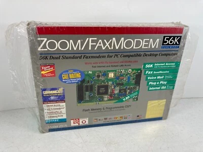 Zoom Fax Modem 56k Dual Mode Modem Card Open Box 2919-00-00L Y2K Ready! - Image 1 of 4