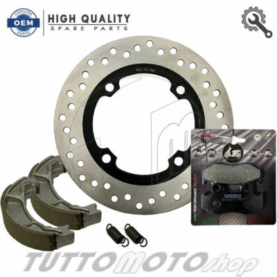 KIT DISCO FRENO ANTERIORE + PASTIGLIE + GANASCE HONDA SH 150 i 2005 2006 SH150 - Immagine 1 di 4