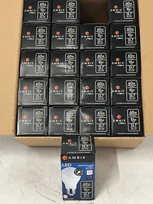 CASE OF 20 Luminance Warm White 10W, 830 Lumens, 3000K A19 E26 LED Bulb L7593-3 - Image 1 of 4