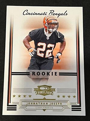 Donruss Threads Retail Rookies 2006/999 Johnathan Joseph #205 Rookie RC Bengals Foto 1 de 2