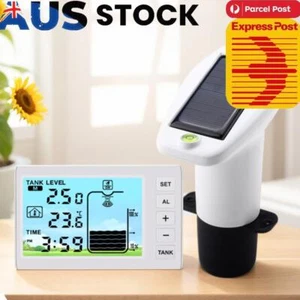 Water Level Gauge W/ Temperature Sensor Time Display for Liquid Depth Measuring - Picture 1 of 10