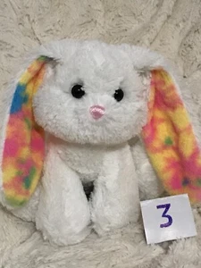 Lop Ear Conejo Conejo Aurora Peluche Animal de Peluche Blanco Tinte Arco Iris Raro 🙂 - Imagen 1 de 10