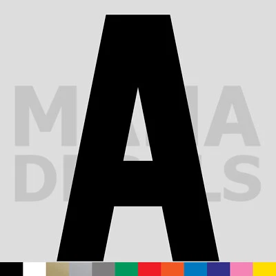 Calcomanía adhesiva troquelada de vinilo con letra A Jersey - atleta deportivo alfabeto universitario Foto 1 de 2