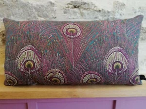 Liberty Morris Hera Peacock Linen Arts Anemone & Velvet Fabric Cushion Cover REC - Picture 1 of 12