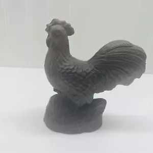 ANTIQUE CAST IRON COCKEREL ORNAMENT DOORSTOP CHICKEN ROOSTER - Picture 1 of 10