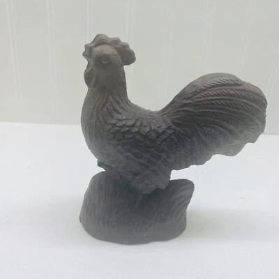 ANTIQUE CAST IRON COCKEREL ORNAMENT DOORSTOP CHICKEN ROOSTER - Изображение 1 из 4